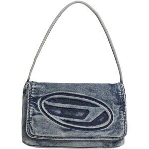 Denim Shoulder Bag Women Casual Tote Handbag Soft Blue Jean Bag